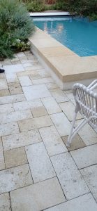 Frontenac French limestone aged paving